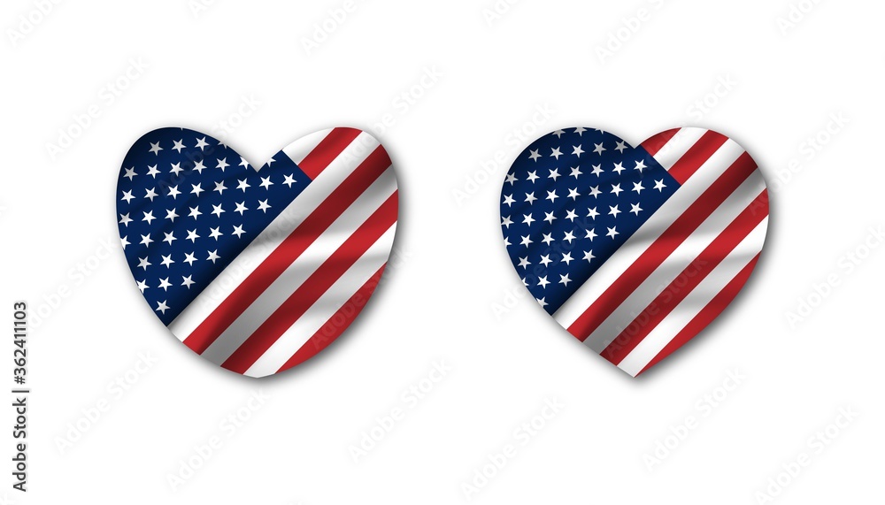 Obraz premium Love of America background template.