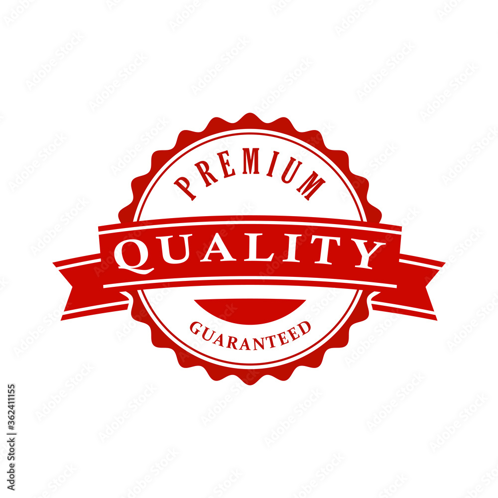 Premium Quality label certified illustrations, Quality Label icon vector design, Quality Guaranteed isolated flat, Premium Label Guaranteed flat.