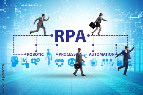 Concept of RPA - robotic process automation © Elnur