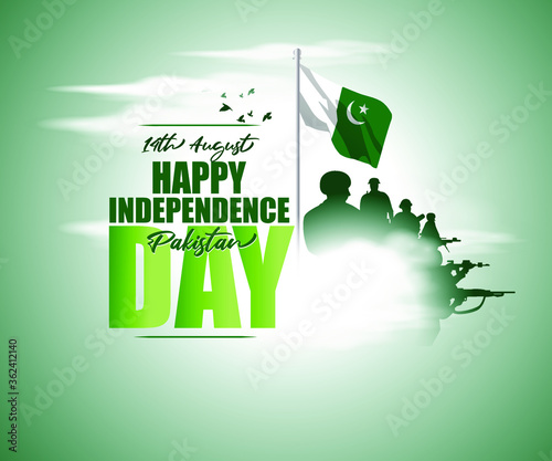 vector illustration for Pakistan independence day-14th August