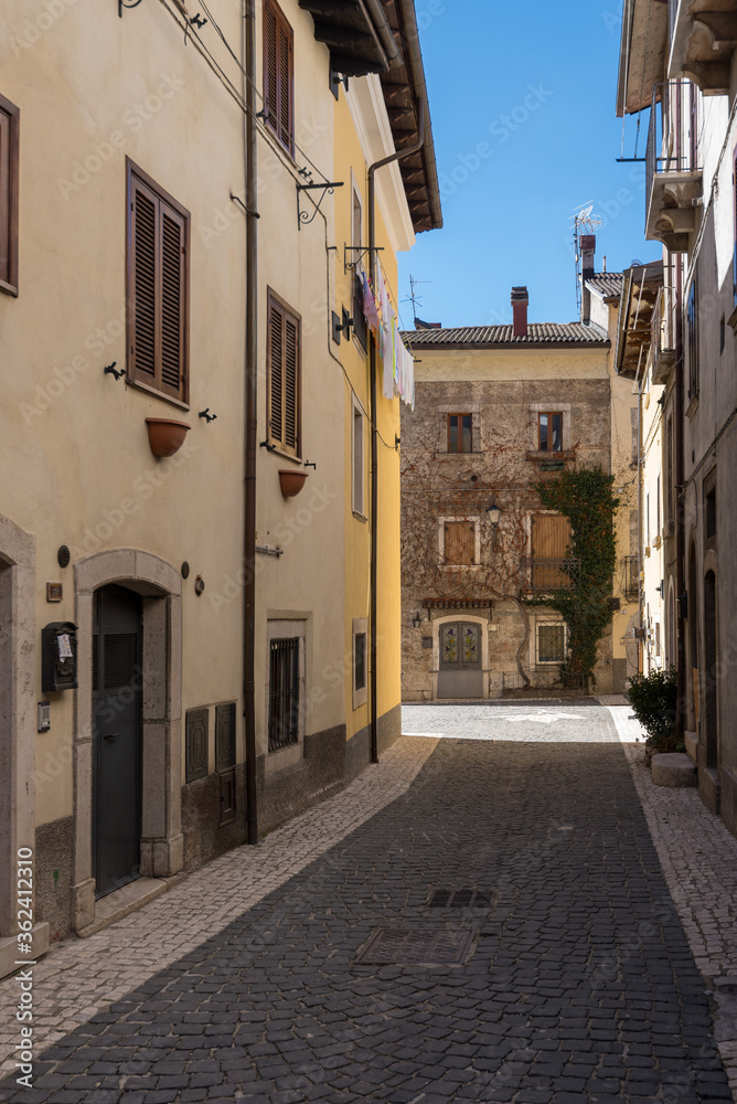 narrow street in the old town in Italy
