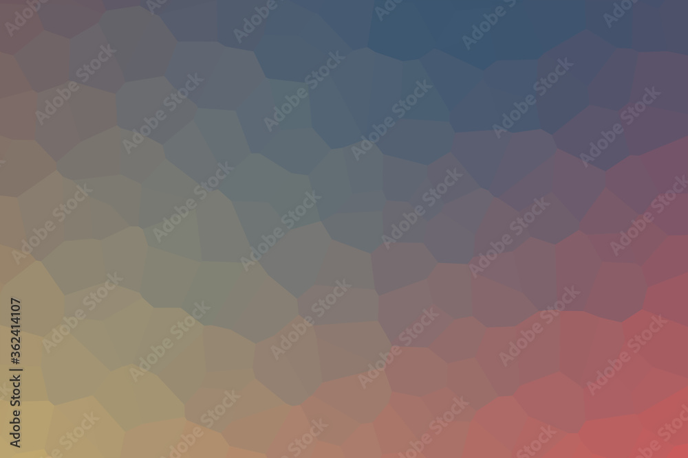 Abstract multicolored gradient cell background illustration in trendy colors 2020