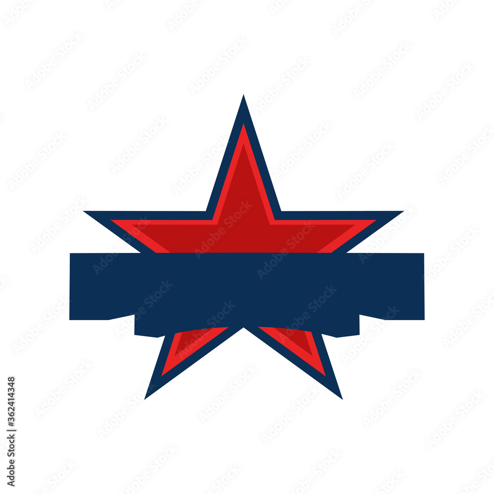 Fototapeta premium Vector logo of a star symbol badge