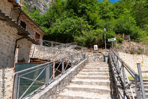 staircase to go to the rose garden in Rocca Porena