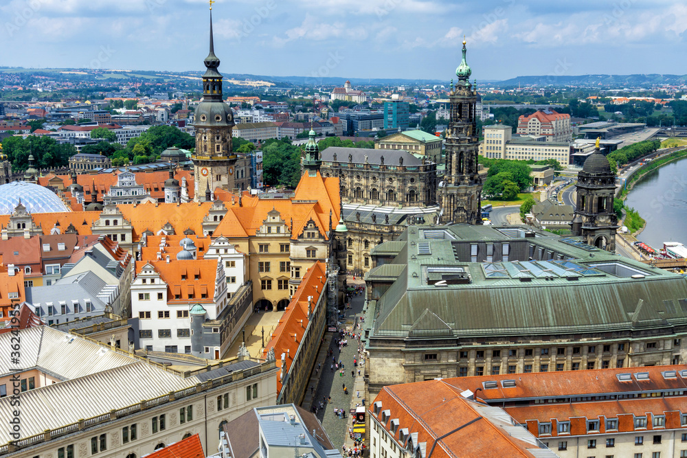 Panorama of city Dresden