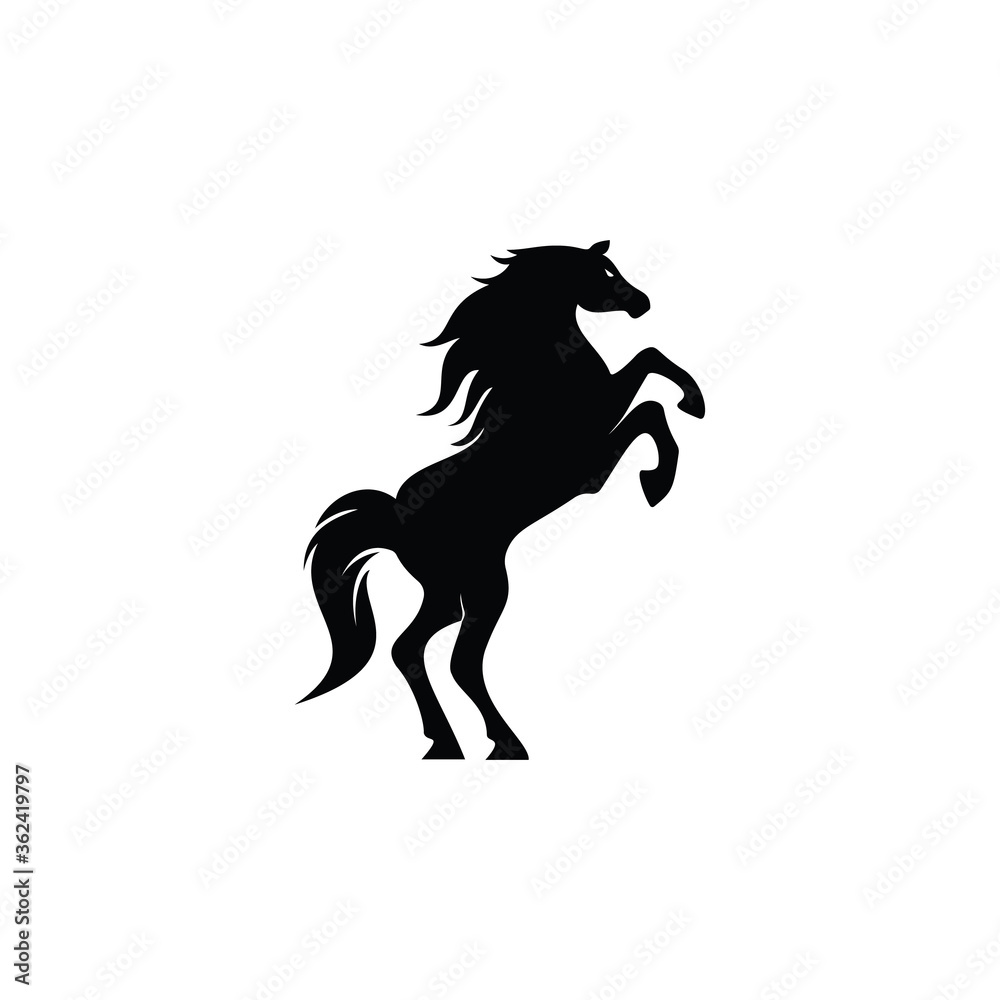 Fototapeta Horse vector logo design. Horse racing logo design.