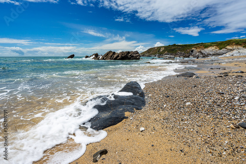 Beach at Dollar Cove Gunwalloe Cornwall England UK photo