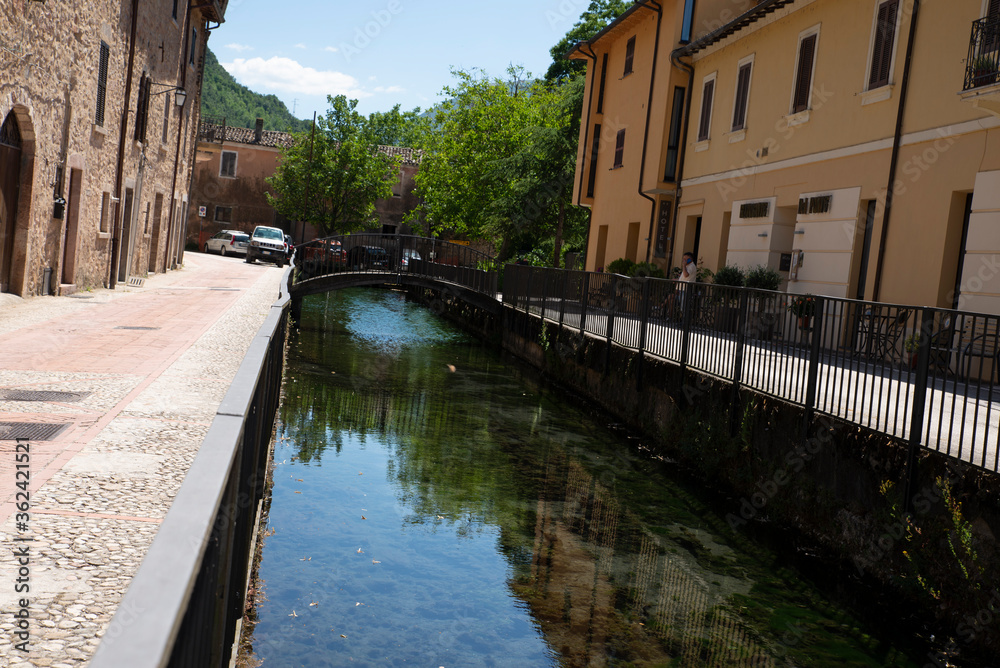 black river of Scheggino province of Perugia