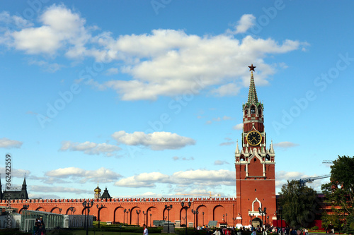 Inside of Moscow Kremlin, Russia day against the cloudy sky