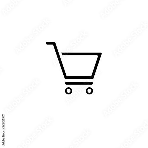 Shop, store basket vector icon Template