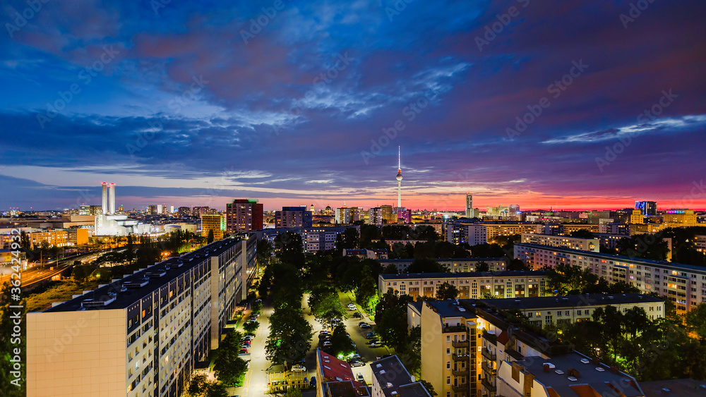 Beautiful night scene over Berlin skyline, Berlin, Germany