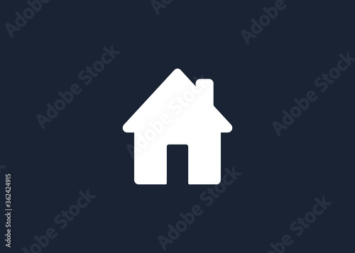 Home icon. House symbol illustration vector to be used in web applications. House flat pictogram isolated. Stay home. Line icon representing house for web site or digital apps. 