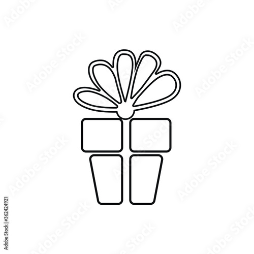 Gift icon. Vector illustration. Flat icon