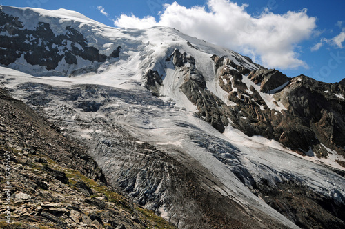 Triftgletscher and Weissmies from Hohsaas. photo