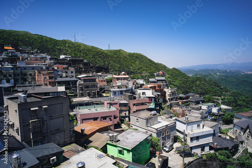 Jiufen/Chiufen, Taiwan - April 29, 2017: Jiufen/Chiufen is a famous scenic in Ruifang District, New Taipei City, Taiwan.