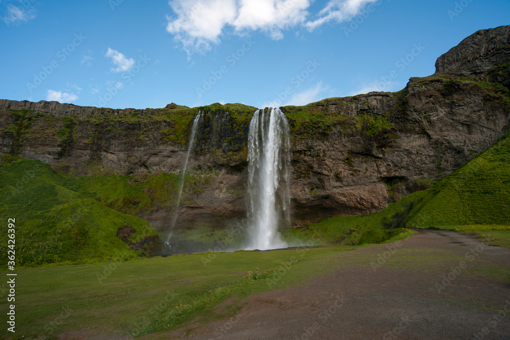 Obraz premium seljalandsfoss iceland impressive landscape
