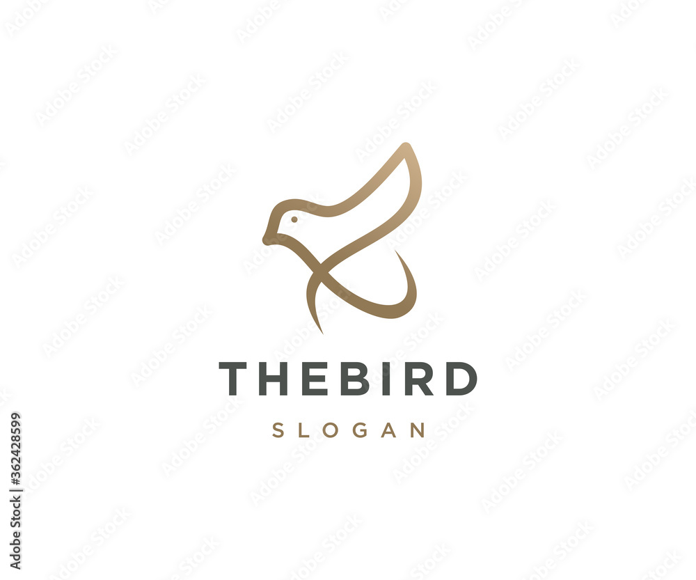 Obraz premium Bird logo design vector template
