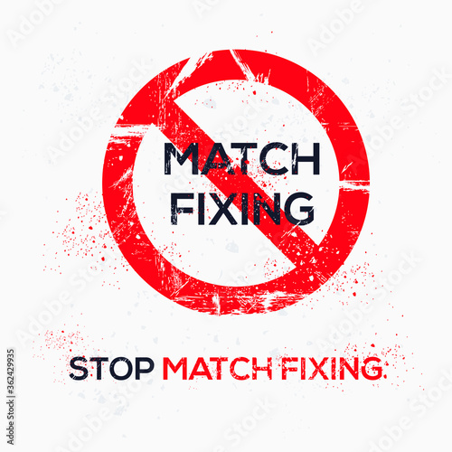 Warning sign (match fixing), vector illustration.