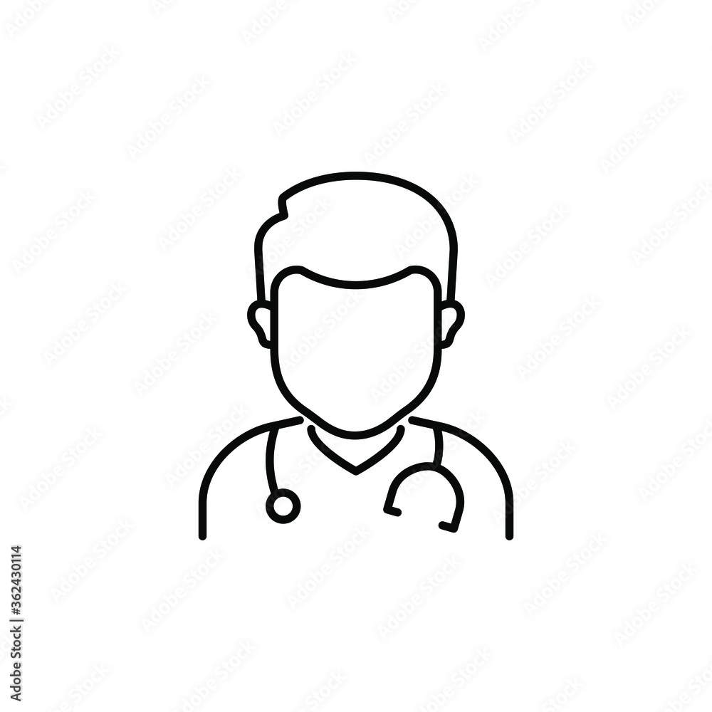 Doctor icon design isolated on white background. Vector