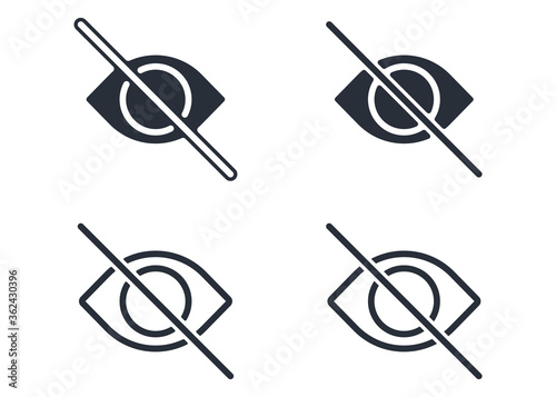 Eye. Caution. Icon for sensitive photo content or explicit video content, inappropriate content, internet safety concept, censored only adult 18 plus, attention Sign. Vector Illustration symbol.