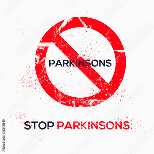 Warning sign (parkinsons), vector illustration.