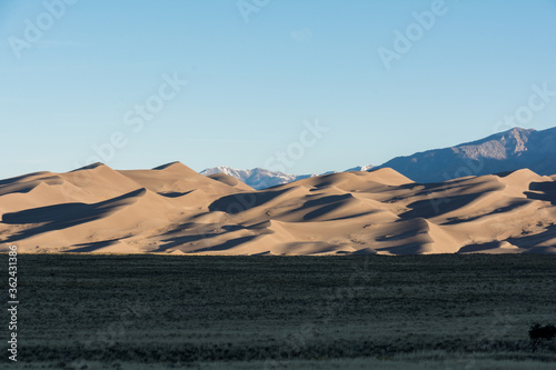 Great Sand Dunes National Park from the road In Colorado
