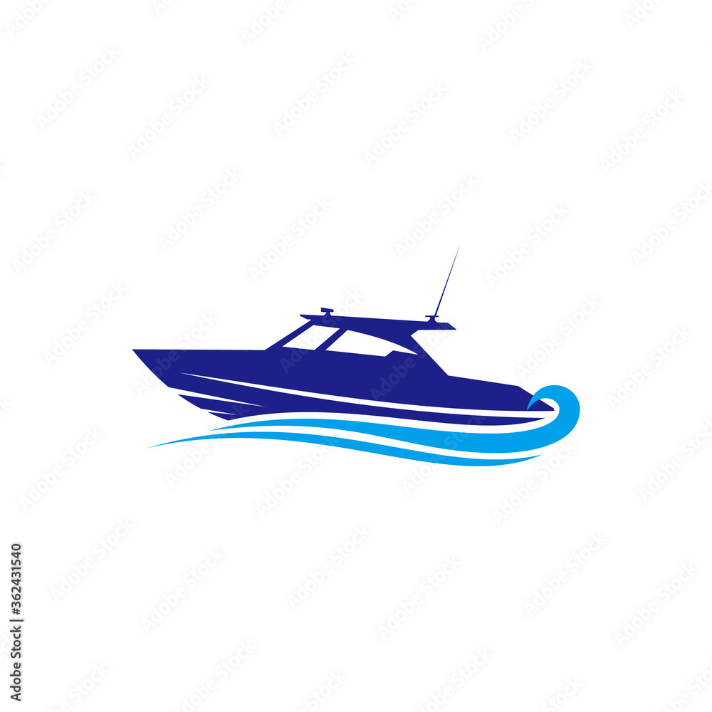 Creative ship sail boat vector graphic logo design Creative ship sail boat vector graphic logo design