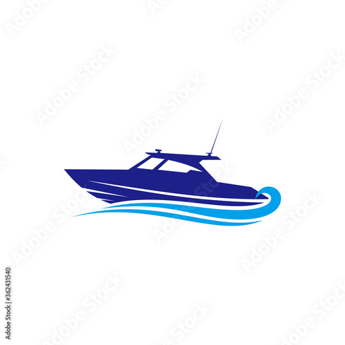 Creative ship sail boat vector graphic logo design