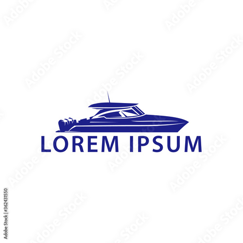 Creative ship sail boat vector graphic logo design