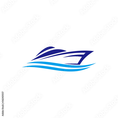 Abstract Boat Logo - Brand Identity for Boating Business