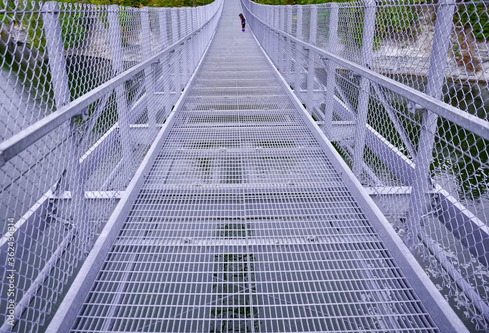 Fotografie Steel bridge over the river