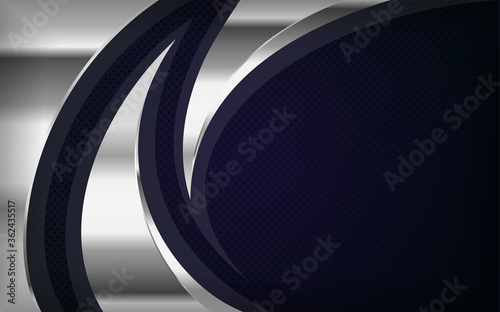 Luxury navy and silver lines combinations background design.