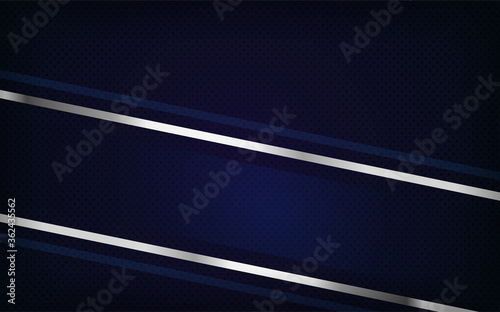 Luxury navy and silver lines combinations background design.