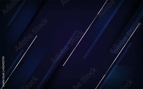 Luxury navy and silver lines combinations background design.