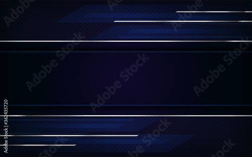 Luxury navy and silver lines combinations background design.