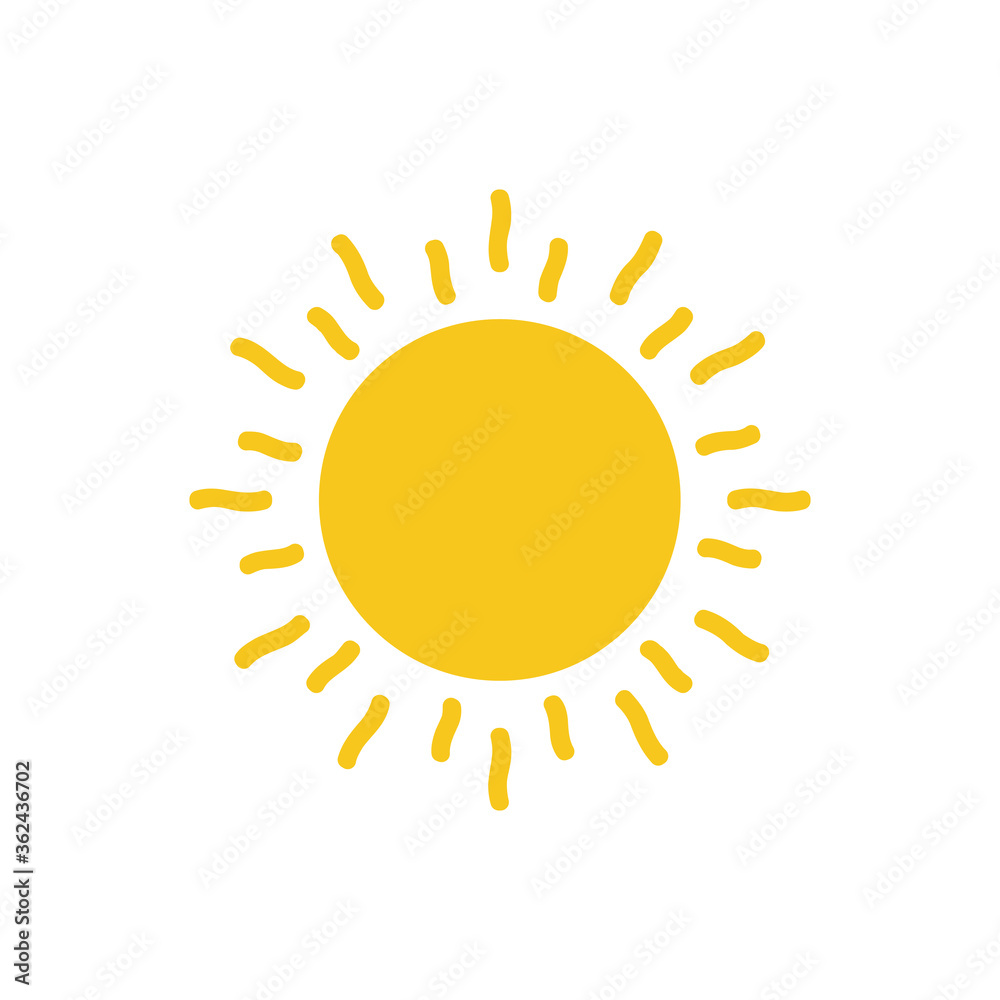 Sun Icon for Graphic Design Projects. Summer Sun Icon Vector Logo. Sun vector icon, flat summer symbol. Simple illustration for web or mobile app. Sun Icon for Graphic Design Projects. Summer Sun Icon Vector Logo. Sun vector icon, flat summer symbol. Simple illustration for web or mobile app.