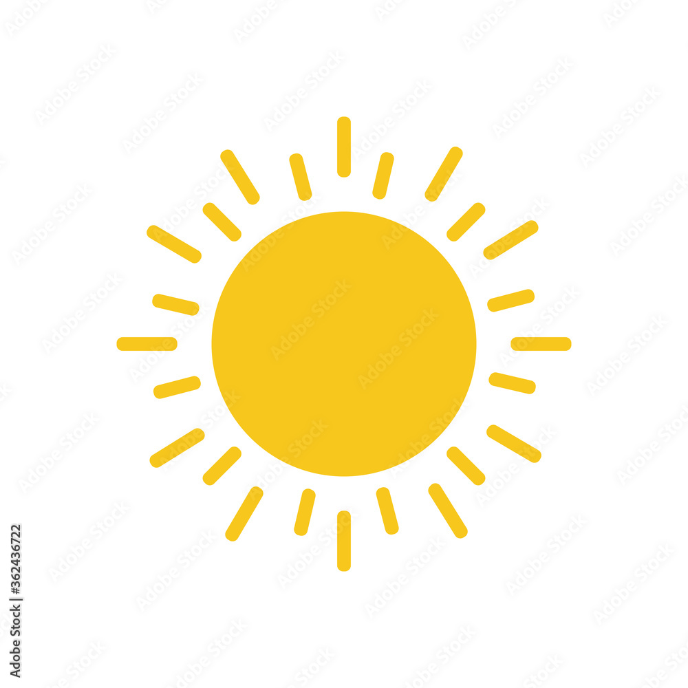 Sun Icon for Graphic Design Projects. Summer Sun Icon Vector Logo. Sun vector icon, flat summer symbol. Simple illustration for web or mobile app. Sun Icon for Graphic Design Projects. Summer Sun Icon Vector Logo. Sun vector icon, flat summer symbol. Simple illustration for web or mobile app.