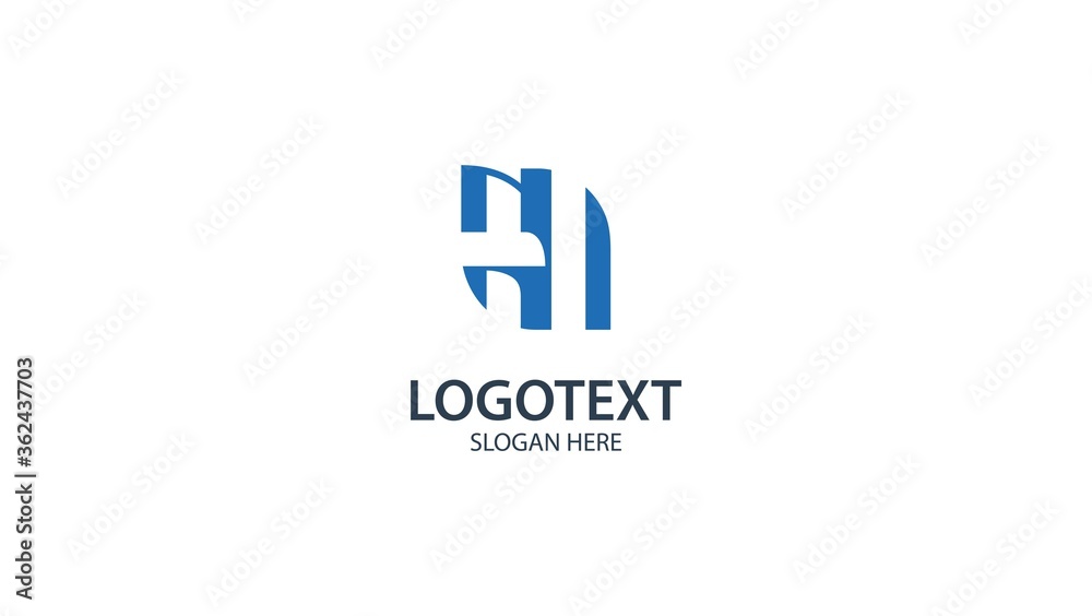 Letter H logo icon design template elements
