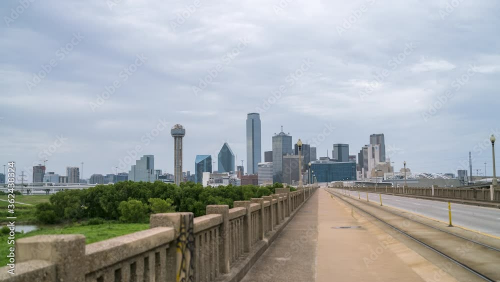 Time Lapse of Storm Moving Over Dallas Skyline from Empty Highway Time Lapse of Storm Moving Over Dallas Skyline from Empty Highway