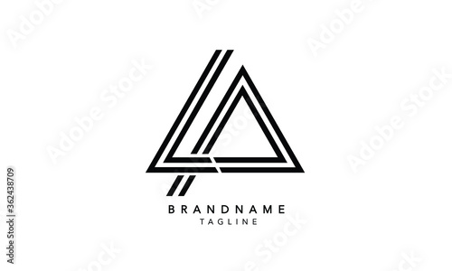 Alphabet letters Initials Monogram logo LP, PL, L and P