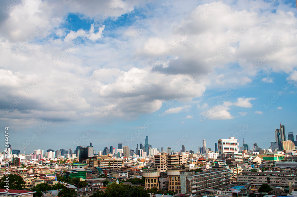 Sky and city views in Bangkok, Thailand