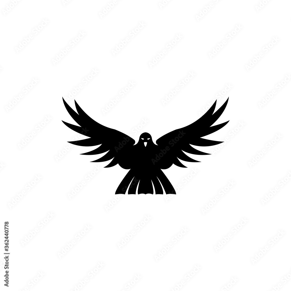 Obraz premium Illustration of Black Bird Icon isolated on a white background