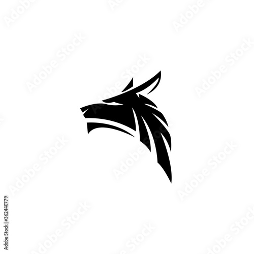 Coyote logo vector design. Awesome a coyote logo. A coyote logotype.