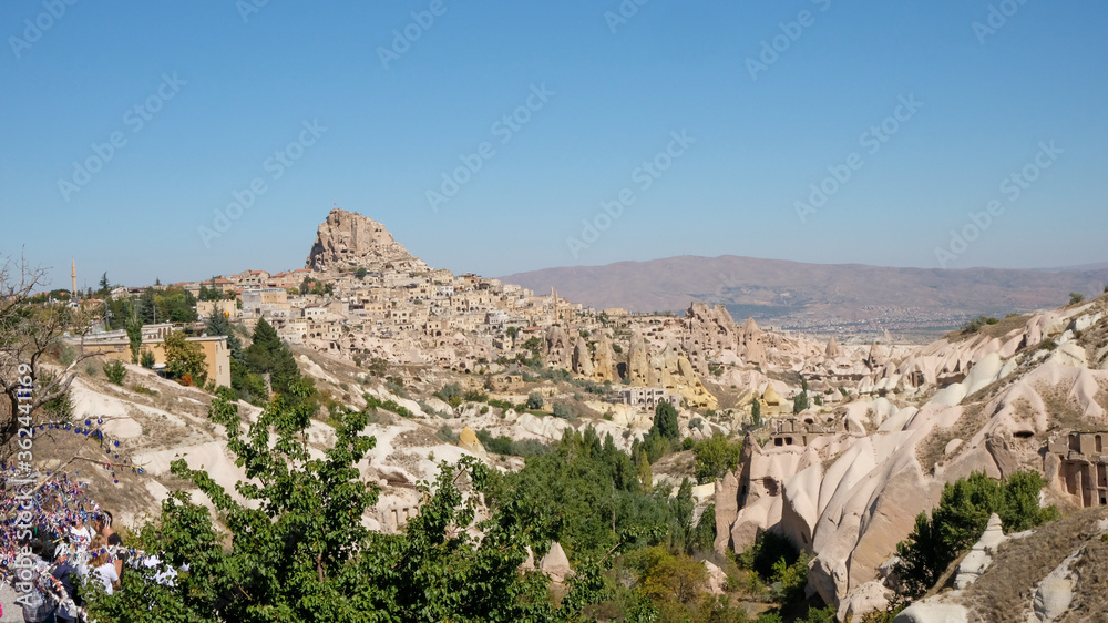 Cappadocian township built into rock formations