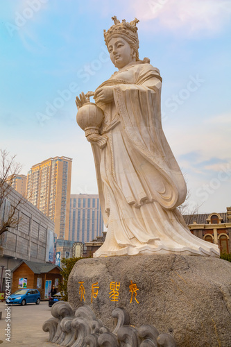 Mazu is a Chinese sea goddess, the statue situated on the side of Tianhou Temple at Guwenhua Jie street. Her worship spread theoughout Chinese mainland and overseas photo