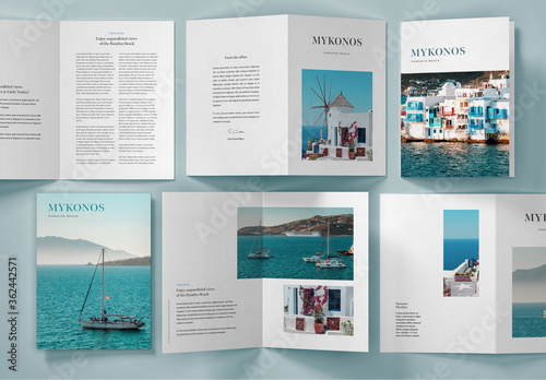 Vertical Bifold Brochure Mockup