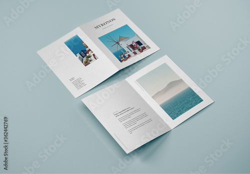 Vertical Bifold Brochure Mockup