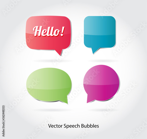 speech bubbles set