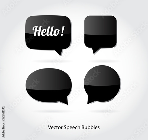 speech bubbles set