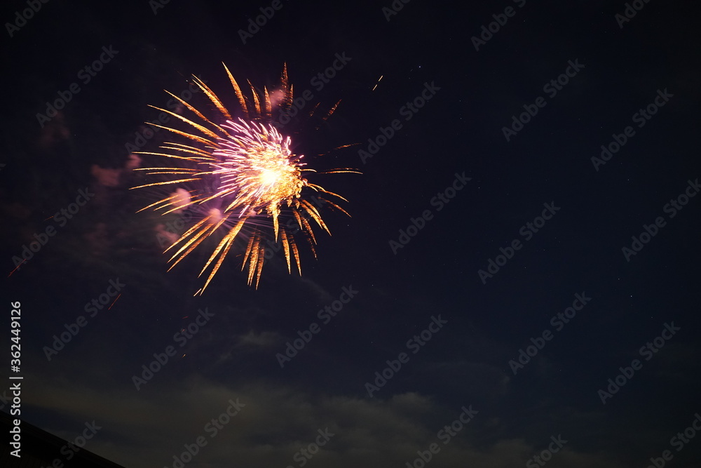 Fireworks being fired off in Wisconsin to celebrate the 4th of July independence day. Fireworks being fired off in Wisconsin to celebrate the 4th of July independence day.